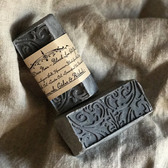 Soap ~ Salt Glow Bar ~ Black Lava ~ Lavender, Cedarwood & Patchouli - Treasures of Alchemy